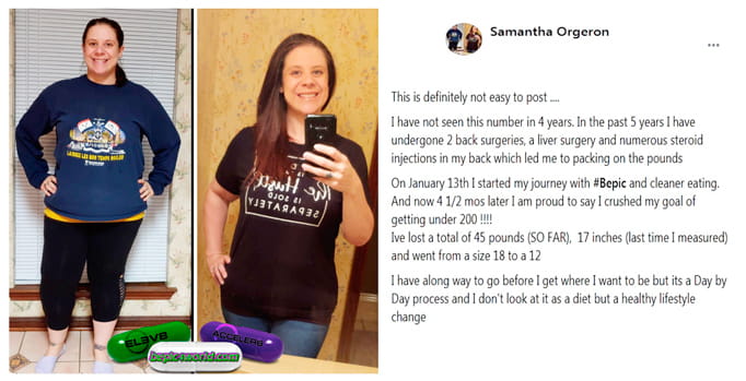 feedback of Samantha about supplements of B-Epic