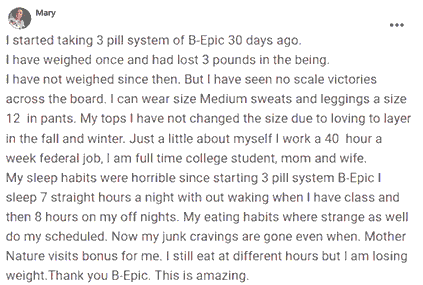 Mary writes about using 3 pill system of BEpic