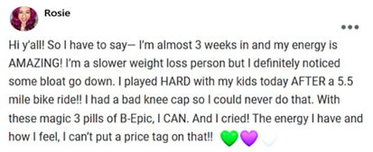 Rosie writes about 3 pills of B-Epic