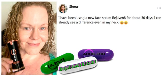 Shera writes about REJUVEN8 serum of BEpic