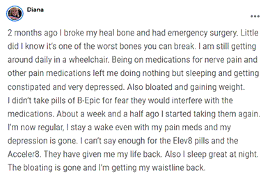 Diana writes about the benefits of pills B-Epic for joint and bone pain