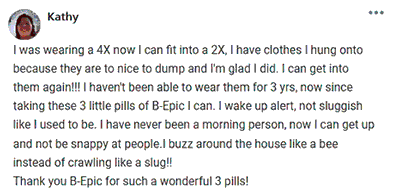 Kathy writes about using 3 pills of BEpiс