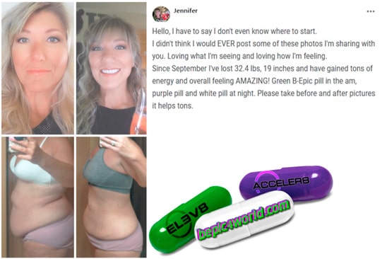 Jennifer writes about using B-Epic pills to get weight loss