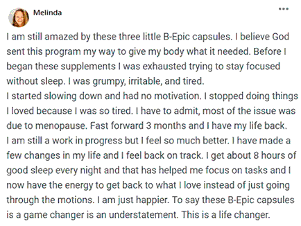 Melinda writes about B-Epic capsules 
