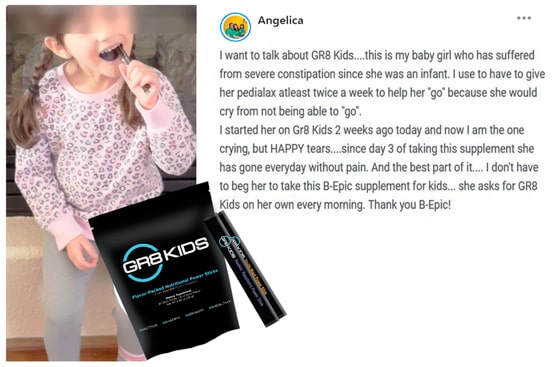 Angelica writes about using Gr8 Kids product of B-Epic