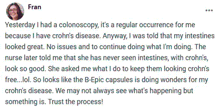 Fran’s review about using B-Epic capsules