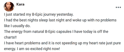 Kara writes about using B-Epic capsules for energy