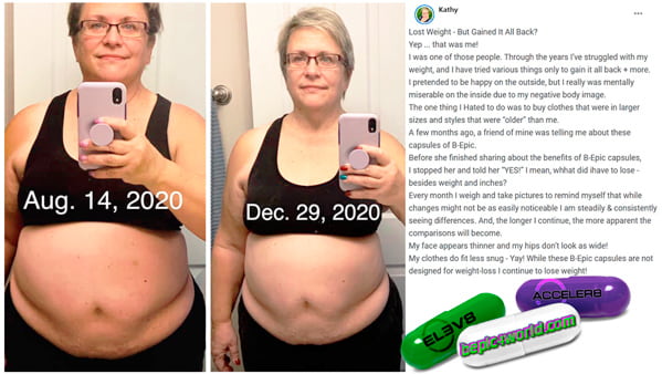 Review of Kathy about using BEpic capsules to get weight loss
