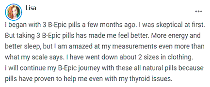 Lisa writes about using 3 pills of B-Epic