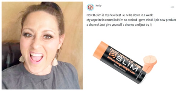 Kelly review about B-Slim tablets by B-Epic