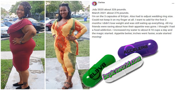 Clarissa writes about capsules of B-Epic to get weight loss