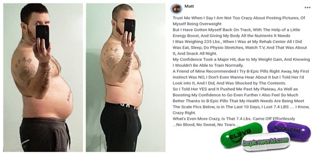 Matt writes about B-Epic pills to get weight loss