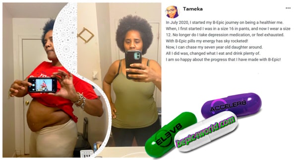 Tameka writes about B-Epic pills to get weight loss
