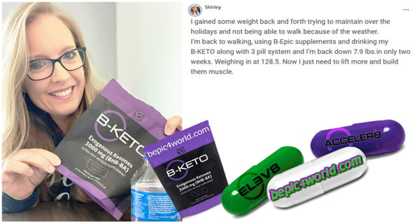 Feedback of Shirley about B-Epic supplements