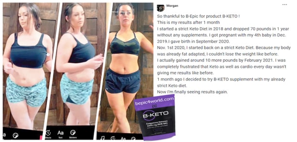 Morgan about B-KETO supplement by B-Epic