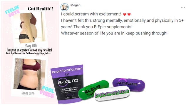 Feedback of Megan about B-Epic supplements