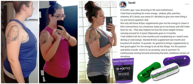 Feedback of Sarah about benefits of B-Epic supplements