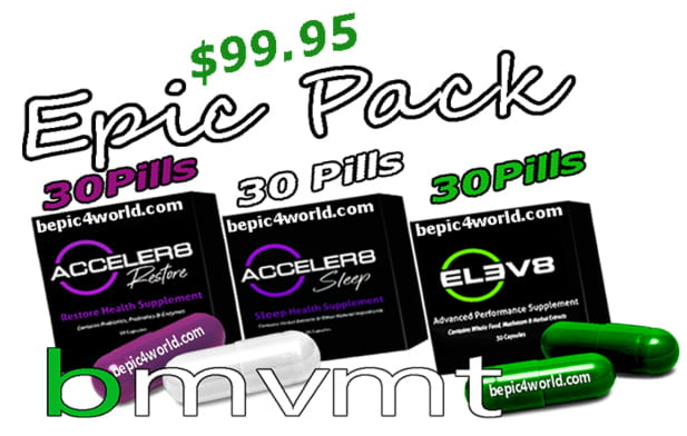 BMvmt Epic Pack includes ELEV8 capsules & ACCELER8 capsules