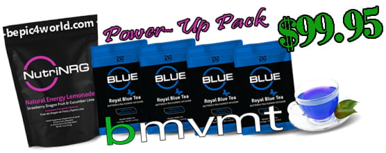 Customer Price Bmvmt Power Up Pack includes 1 NutriNRG & 1 Royal Blue Tea