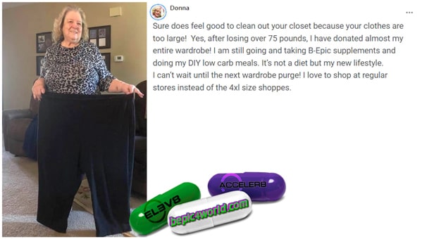 Feedback of Donna about BEpic supplements