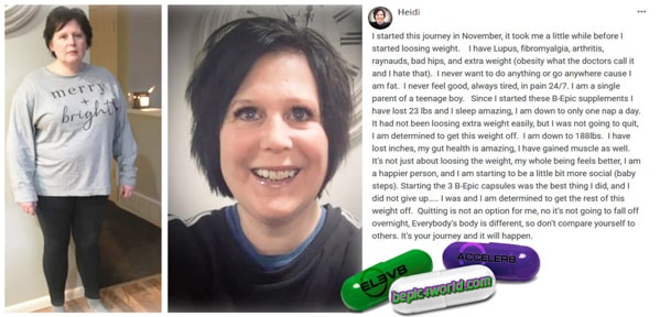 Heidi writes about the benefits of BEpic capsules for weight loss
