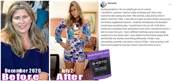 Michelle about B-KETO supplement by B-Epic