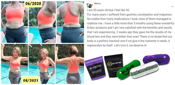 Feedback of Maria about the benefits of BEpic products for body health