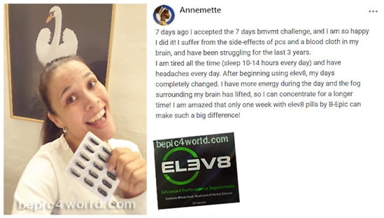 Annemette writes about the bmvmt system and the benefits of BEpic pills Elev8