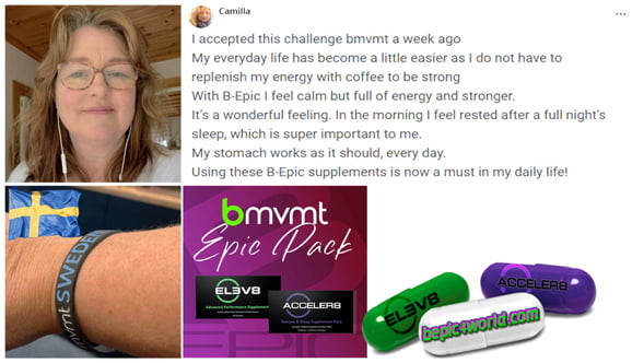 Camilla writes about the bmvmt system and the benefits of B-Epic supplements