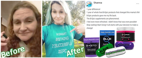 Feedback of Shanna about benefits of phenomenal B-Epic products
