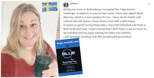 Helena writes about the bmvmt and the benefits of Royal Blue tea