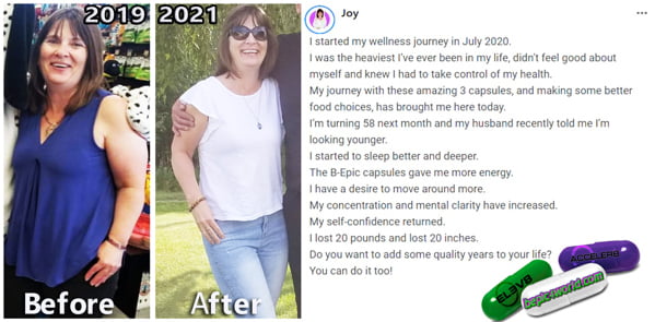Joy writes about the benefits of BEpic capsules for for energy mental clarity and weight loss