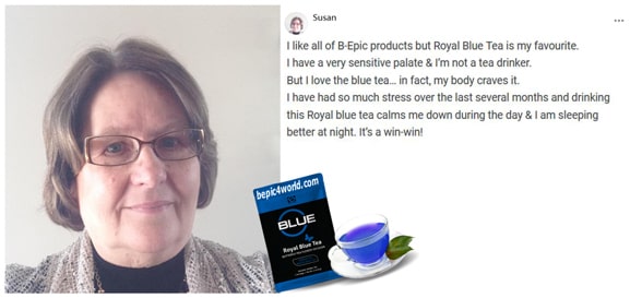 Review of Susan about Royal Blue Tea of B-Epic