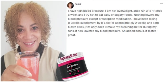 Review of Taina about B-CARDIO supplement by B-Epic
