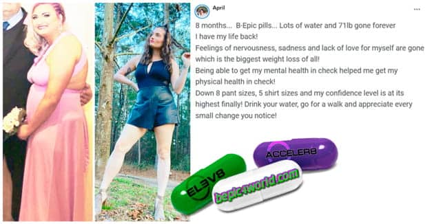 April writes about using B-Epic pills for weight loss