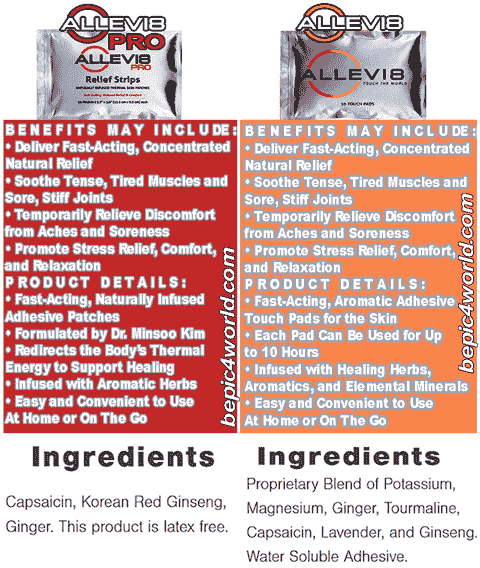 B-Epic ALLEVI8 ingredients and benefits