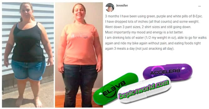 Jennifer writes about using pills of B-Epic to get weight loss