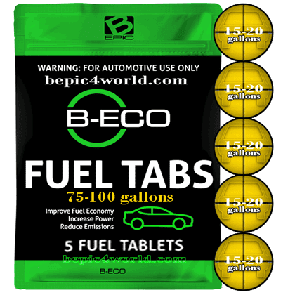 One pack of B-Eco Fuel Tabs includes 5 tablets