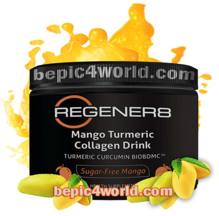Regener8 Mango Turmeric Collagen Drink by B-Epic