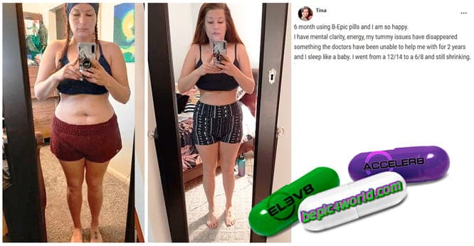 Tina writes about using pills of B-Epic to get weight loss